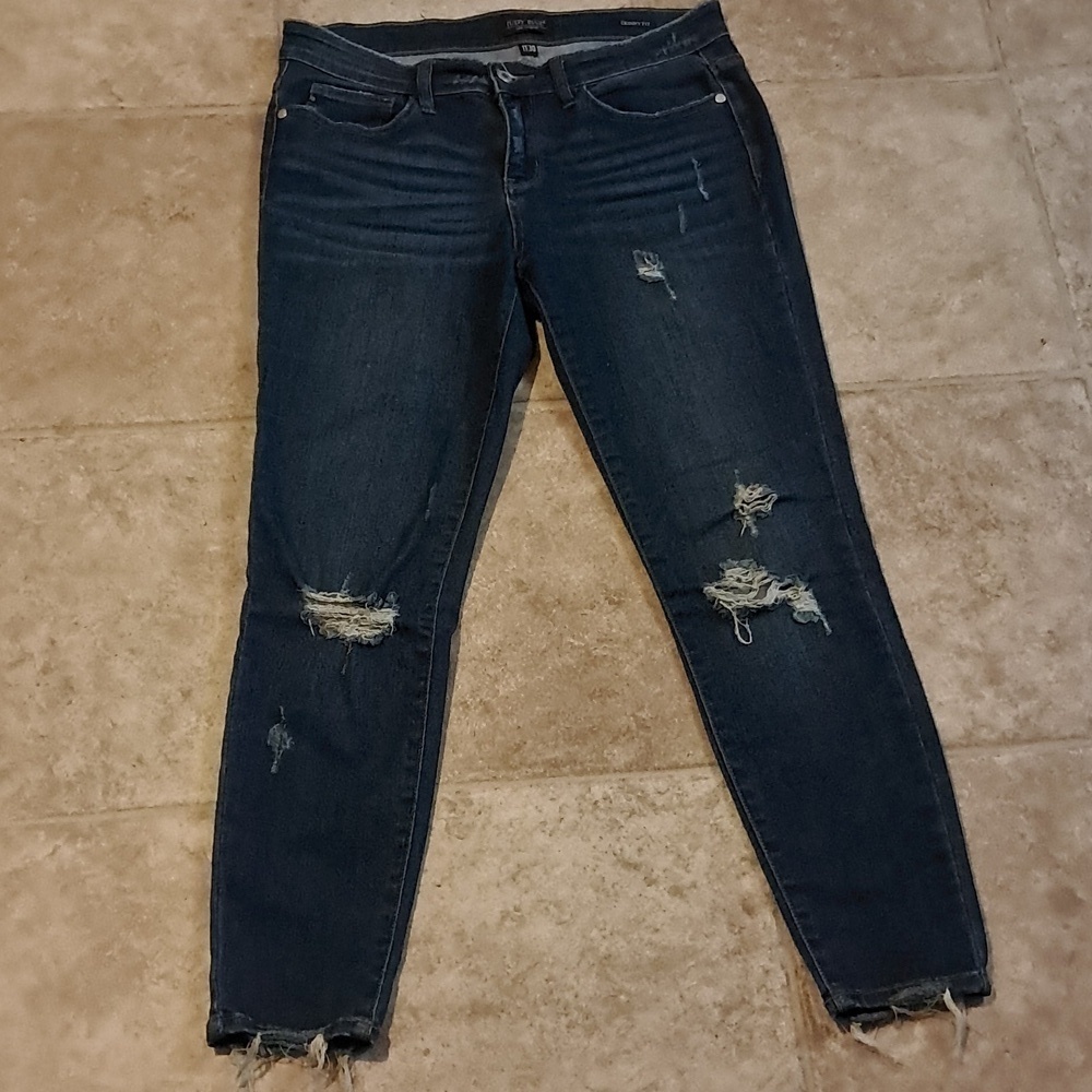 Judy Blue Women's Skinny Ankle Cropped Jeans Blue Size 11/30